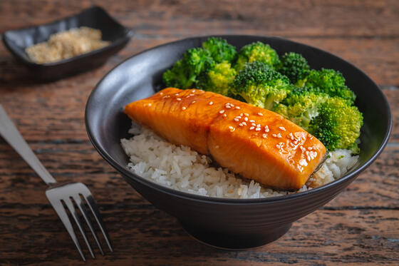 salmon broccoli
