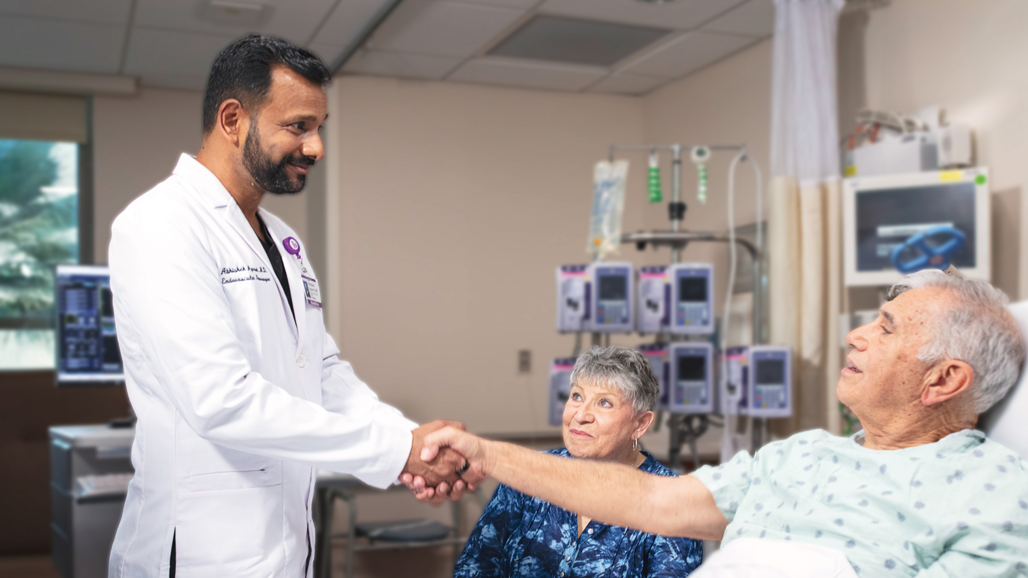 Doctor with patient, what care should feel like campaign. 