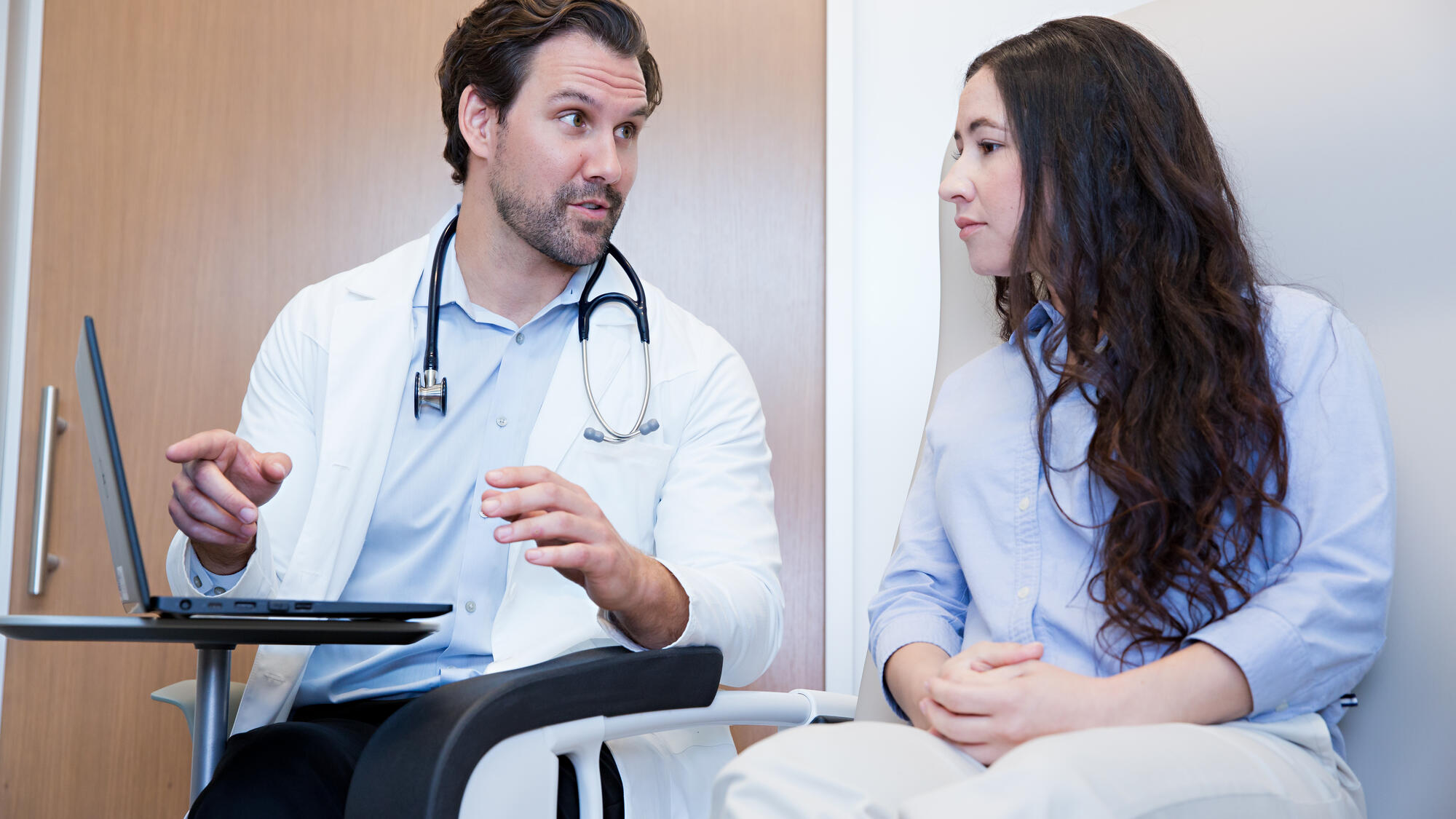 Doctor with patient